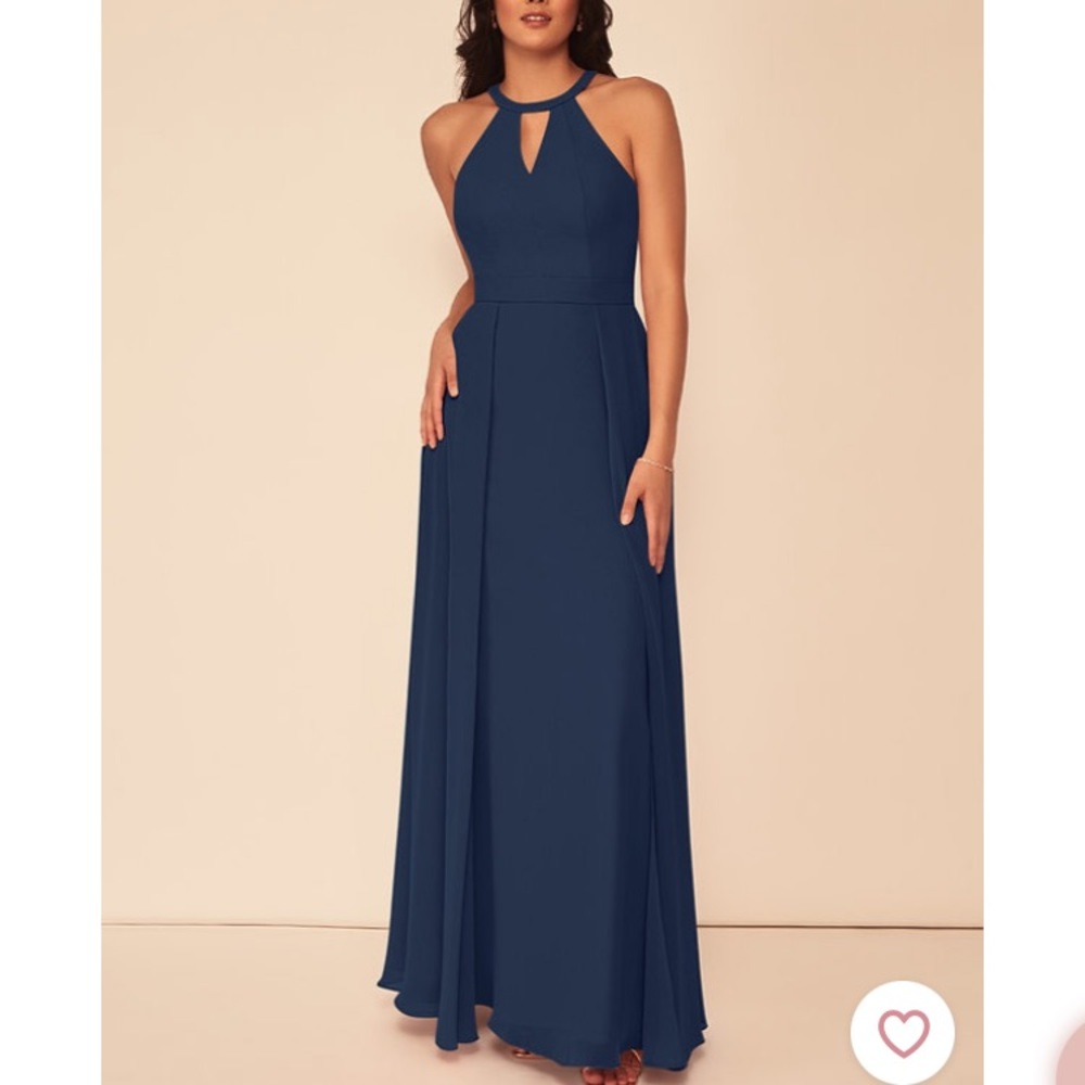 Azazie Dark Navy “Melody” Bridesmaid Dress
